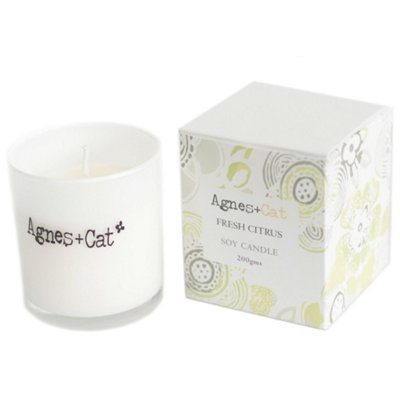 Agnes And Cat Fresh Citrus Soy Votive Candle from B&Q