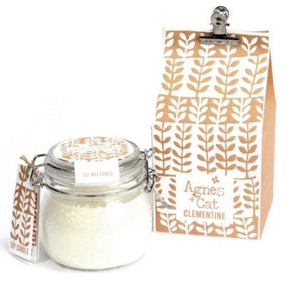 Clementine Bright Citrus Soy Candle In Kilner Jar from B&Q