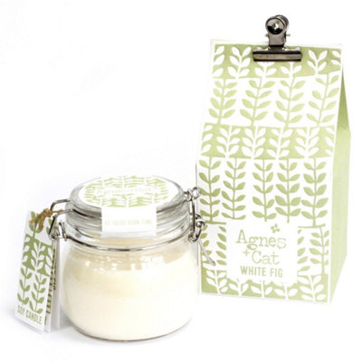 Agnes And Cat Kilner Jar Candle White Fig from B&Q