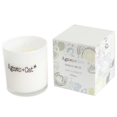 Agnes And Cat Dolly Blue Soy Votive Candle from B&Q