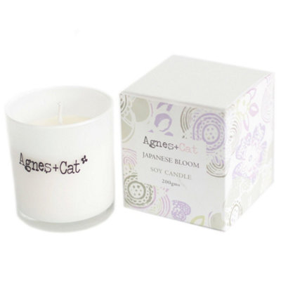 Agnes And Cat Japanese Bloom Soy Votive Candle With Silver Lid from B&Q