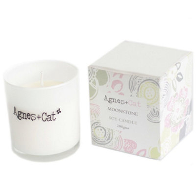 Agnes And Cat Moonstone Soft Soy Votive Candle from B&Q