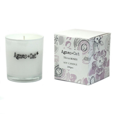 Agnes And Cat Tea And Roses Soy Votive Candle from B&Q