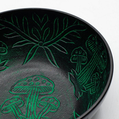Green Magic Mushroom Aluminum Singing Bowl 20Cm For Meditation from B&Q