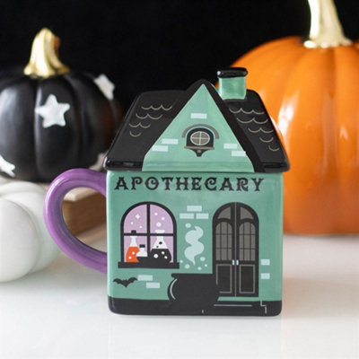  - Apothecary Lidded Ceramic Mug 400Ml Halloween Hot Drinks