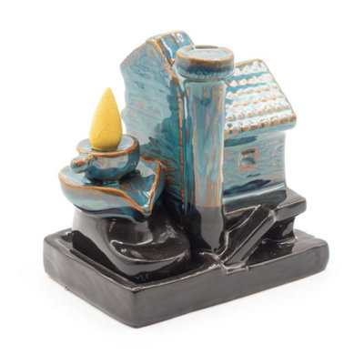 Watermill House Backflow Incense Burner Glazed Ceramic from B&Q