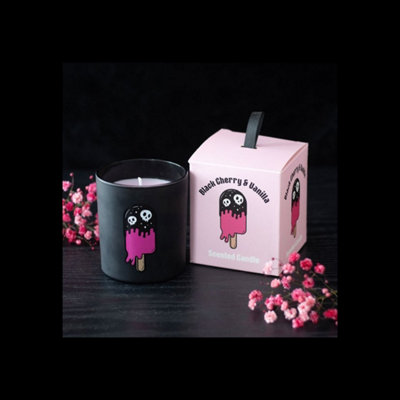Black Cherry Vanilla Scented Glass Candle With 28 Hour Burn from B&Q