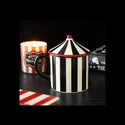 Black Striped Circus Tent Mug 370Ml