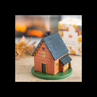 Brown House Resin Incense Cone Burner Chimney Aroma from B&Q