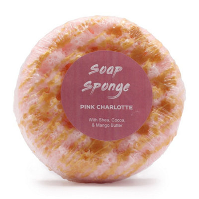  - Pink Charlotte Butter Bubble Soap Sponge With Shea Cocoa Mango