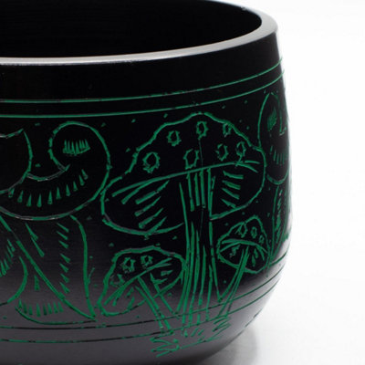 15Cm Green Magic Mushroom Cauldron Singing Bowl For Meditation from B&Q