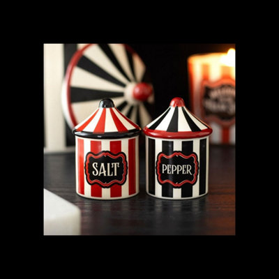Circus Tent Red And Black Salt And Pepper Shakers from B&Q