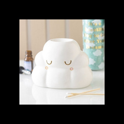 Kdmd Unisex White Cloud Shaped Fragrance Oil Burner For Chill Self Care In - Image 2