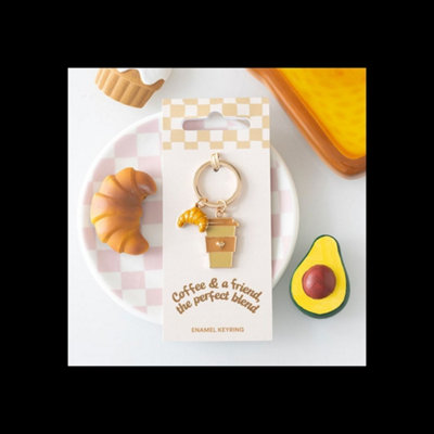Coffee And Friend Enamel Keyring Celebrate Your Bond from B&Q