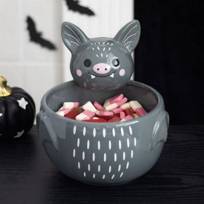  - Cute Bat Shaped Ceramic Serving Bowl For Halloween Treats