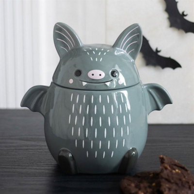  - Cute Bat Cookie Jar With Lid For Biscuits And Treats