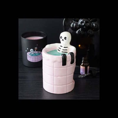 - Dead Cool Skeleton Oil Burner Pink Pool Tealight