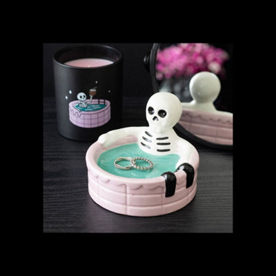  - Dead Cool Chilled Skeleton Trinket Dish With Pink Pool