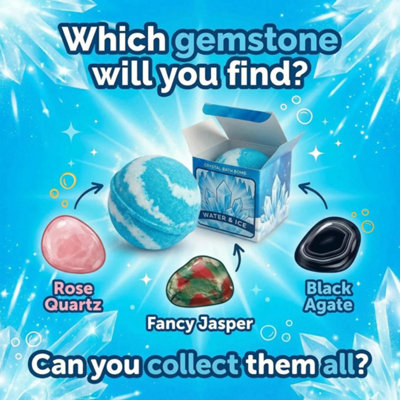  - Water Crystal Ocean Drift Bath Bomb With Hidden Gemstone