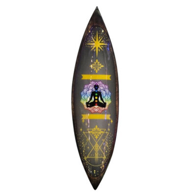 Chakra Enamel Incense Bowl Mango Wood For Meditation Relaxation from B&Q