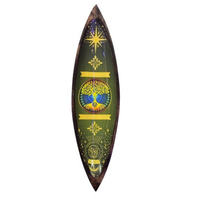 Tree Of Life Enamel Incense Bowl Mango Wood Calming Atmosphere from B&Q