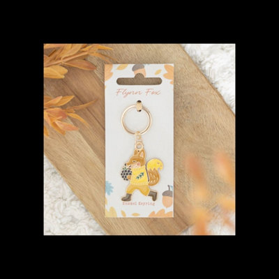  - Flynn Fox Alloy Enamel Keyring Woodland Creature
