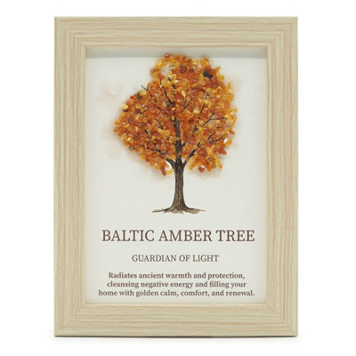 Tree Of Life Framed Baltic Amber Gemstone Picture from B&Q