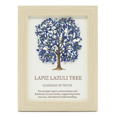 Tree Of Life Framed Lapis Lazuli Gemstone Picture from B&Q