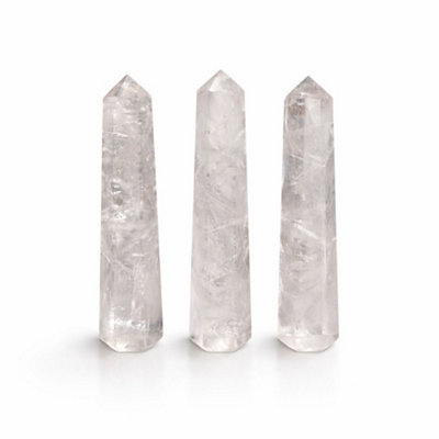Clear Quartz Six Face Obelisk Point 11Cm For Clarity Focus from B&Q