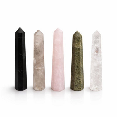 Rose Quartz Six Face Obelisk Point 11Cm For Calm Meditation from B&Q