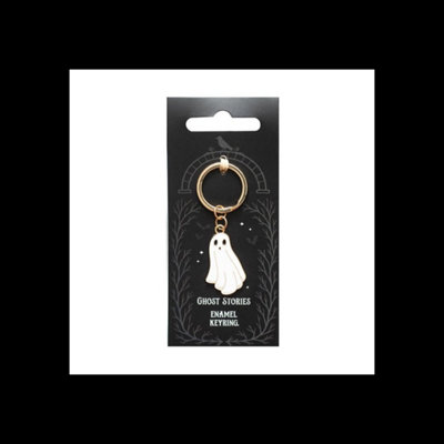  - Haunted Library Ghost Enamel Keyring With Floating Spirit