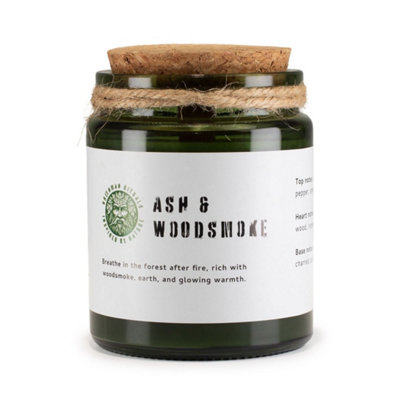  - Ash And Woodsmoke Soy Candle With Woodwick 26 Hour Burn