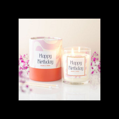 Happy Birthday Vanilla Cake Scented Candle With 35 Hour Burn from B&Q