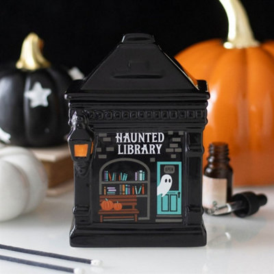  - Haunted Library Ceramic Oil Burner For Fragrance Oil
