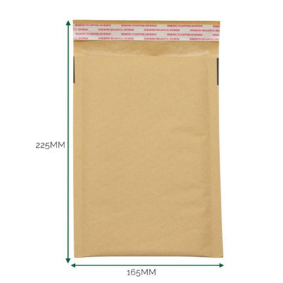 Kraft Self Seal Padded Bubble Envelope 165X225 40mm Expand