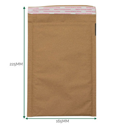 Kraft Honeycomb Padded Mailer Envelope 165 By 225 40mm Gusset from B&Q