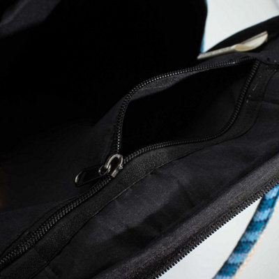  - Large Kathmandu Backpack Dhaka Blue 39X28X13Cm Cotton Hemp