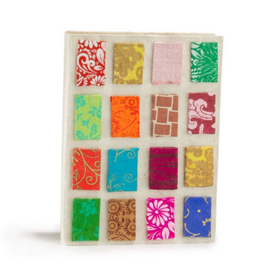 Lokta Mini Tiles Notebook Medium 15X12Cm 45 Leaves Natural Bright from B&Q