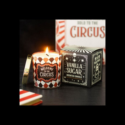  - Mystic Circus Vanilla Sugar Candle Harlequin Welcome Label