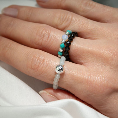  - Endless Ocean Spirit Gemstone Ring Set 3 Pack