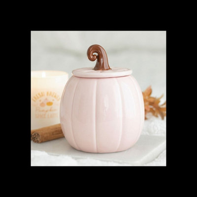  - Pink Curly Pumpkin Oil Burner For Autumn Fragrance