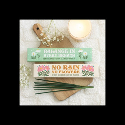 Set Of 2 Incense Stick Packs Lemongrass Sage Citrus Ginger from B&Q
