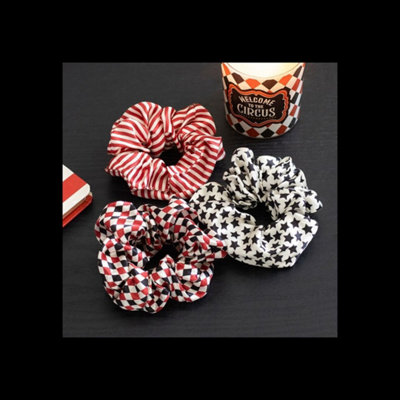 Kdmd Women's Multicolor Mystic Circus Hair Scrunchies Set Of 3 Statement - Image 2