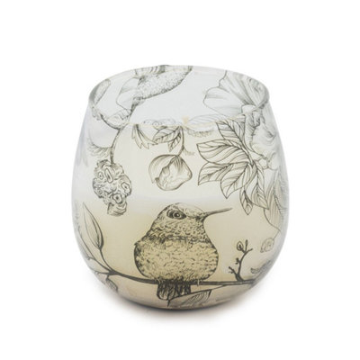  - Small Glass Jar Candle Drawn By Flame Bird Botanicals 35 Hour