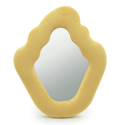  - Flame Soft Squiggly Mirror In Marigold Small Wall Vanity