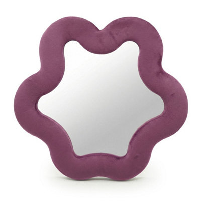  - Soft Squiggly Star Mirror Mauve 33X31Cm