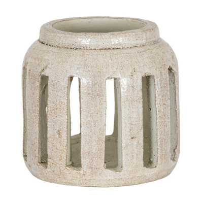 Tarn Collection Large Sculptural Pillar Candle Holder from B&Q