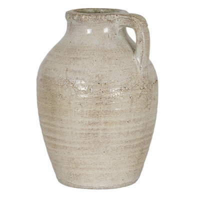  - Large Stoneware Jug With Handle For Dried Flowers