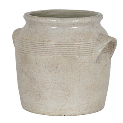 Kdmd Unisex White Tarn Pot With Handles Decorative Vase In Small - Image 3