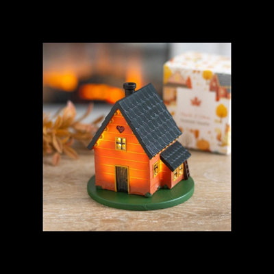 Woodland House Brown Led Light Up Resin Decoration Indoor